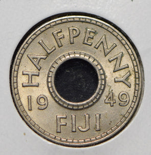 Fiji 1949 1/2 Penny  291995 combine shipping
