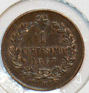 Italy 1867 M Centesimo 297144 combine shipping