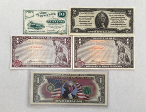 2-Dollar American Liberty silver certificates Both CU,1-10 Cents Summit County