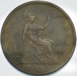 Great Britain 1861 Queen Victoria Penny 293197 combine shipping