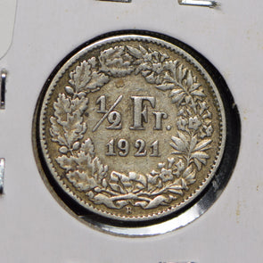 Switzerland 1921 1/2 Franc  900682 combine shipping