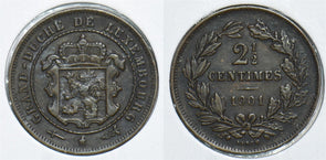 Luxembourg 1901 2 1/2 Centimes 299106 combine shipping