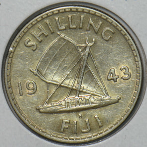 Fiji 1943 Shilling 195525 combine shipping