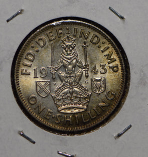 Great Britain 1943 Shilling Lion animal  291652 combine shipping