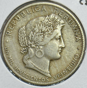 Peru 1921 20 Centavos 196669 combine shipping