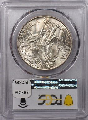 Panama 1947 Balboa PCGS MS 65 PC1389 combine shipping