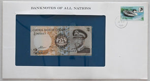 Lesotho 1983 2 Maloti Bank of all nations. 10 C stamp canc. RC0578 combine shipp