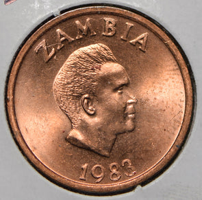 Zambia 1983 2 Ngwee Martial Eagle animal  191512 combine shipping