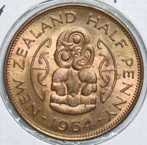 New Zealand 1964 1/2 Penny 198925 combine shipping