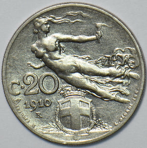 Italy 1910 R 20 Centesimi naked woman 295368 combine shipping