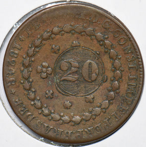 Brazil 1824 20 Reis 293828 combine shipping