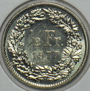 Switzerland 1977 1/2 Franc BU 152299 combine shipping