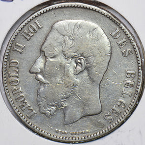 Belgium 1870 5 Francs Lion animal 294073 combine shipping