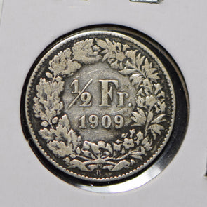 Switzerland 1909 1/2 Franc  900745 combine shipping