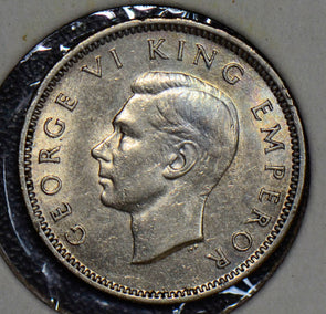 New Zealand 1943 6 Pence sixpence 190483 combine shipping