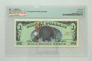 Disney Dollar 2000 Dollar PMG Gem UNC 65EPQ DIS65. Mickey. Epcot Center Milleni