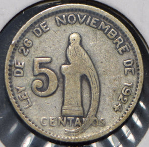 Guatemala 1945 5 Centavos Bird on pillar animal  150010 combine shipping