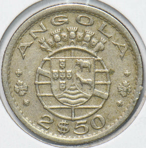 Angola 1956 Portuguese Colony 2 1/2 Escudos Donkey animal Elephant 902002 combi