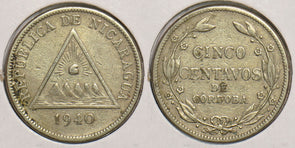 Nicaragua 1940 5 Centavos 199030 combine shipping