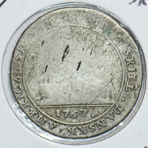 Denmark 1767 12 Skilling Silver 491497 combine shipping