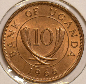 Uganda 1966 10 Cents 152958 combine shipping