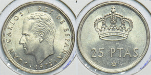 Spain 1975 25 Pesetas 80 198444 combine shipping