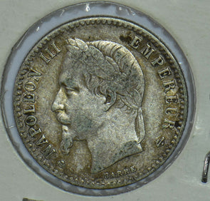 France 1865 Napoleaon III 50 Centimes Eagles animal 290592 combine shipping