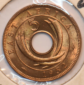 East Africa 1952 Y-33 5 Cents 193506 combine shipping