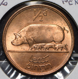 Ireland 1966 1/2 Penny Sow with Piglets animal  191188 combine shipping
