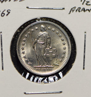 Switzerland 1969 1/2 Franc  191737 combine shipping