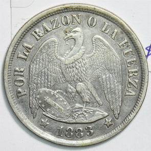 Chile 1883 Peso Condor animal C0427 combine shipping
