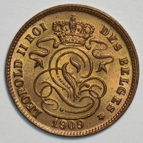 Belgium 1909 2 Cents Lion animal 491389 combine shipping