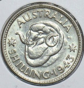 Australia 1943 Shilling Ram 198866 combine shipping