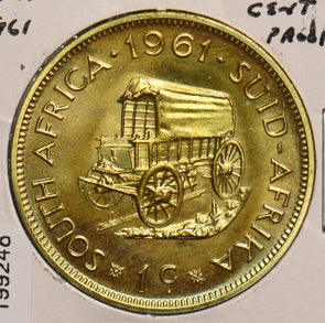 South Africa 1961 Cent Proof 199248 combine shipping