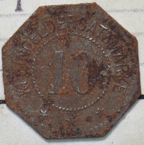 German States 1917 Germersheim 10 Pfennig 292549 combine shipping
