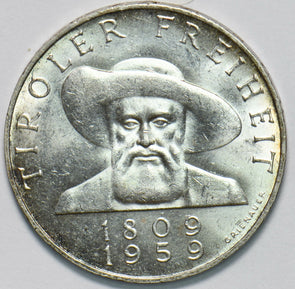 Austria 1809 ~1959 50 Schilling Eagle animal Tiroler Freheit 292529 combine ship