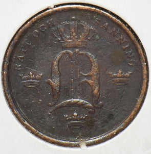 Sweden 1847 1/3 Skilling Lion animal 192661 combine shipping