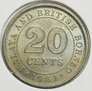 Malaya and British Borneo 1961 20 Cents 0 240817 combine shipping