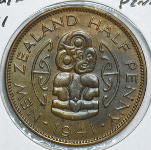 New Zealand 1941 1/2 Penny 198896 combine shipping