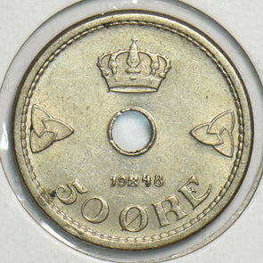 Norway 1948 50 Ore 298393 combine shipping