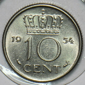 Netherlands 1954 10 Cents 903823 combine shipping