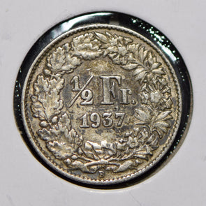 Switzerland 1937 1/2 Franc  900838 combine shipping