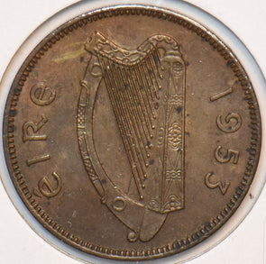 Ireland 1953 1/2 Penny Sow with piglets animal 195415 combine shipping