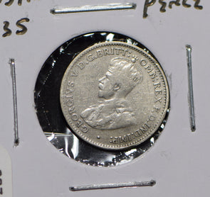Australia 1935 3 Pence Kangaroo animal Moorhen  191209 combine shipping