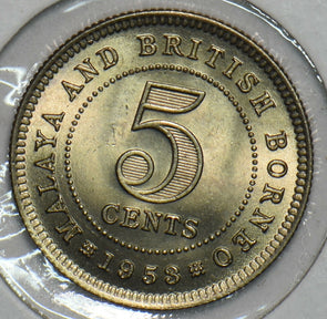Malaya and British Borneo 1953 KM 1 5 Cents Gem BU 297013 combine shipping