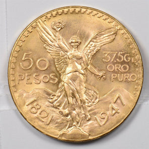 Mexico 1947 50 Pesos gold GL0235 combine shipping
