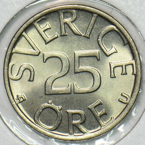 Sweden 1981 25 Ore Gem BU 197044 combine shipping