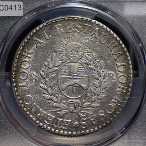 Argentina 1840 8 Reales PCGS XF rare PC0413 combine shipping