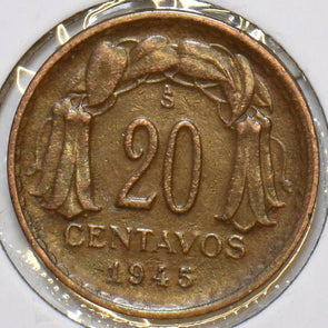 Chile 1945 20 Centavos 152739 combine shipping