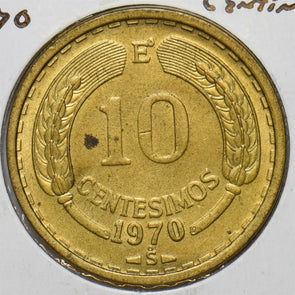 Chile 1970 10 Centesimos Condor animal 152736 combine shipping